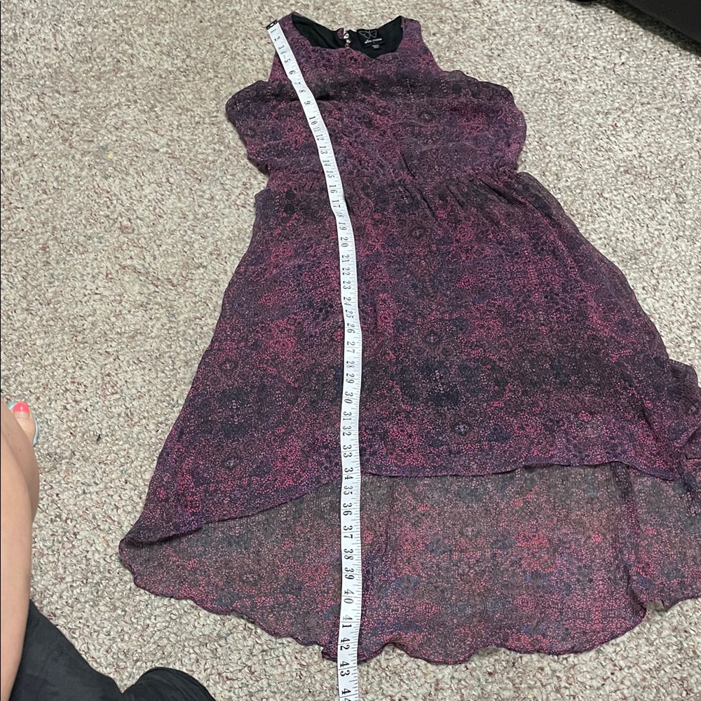 Ella moss 100% silk Purple and Pink Sleeveless High-Low asymmetrical hem Dress - Picture 6 of 10